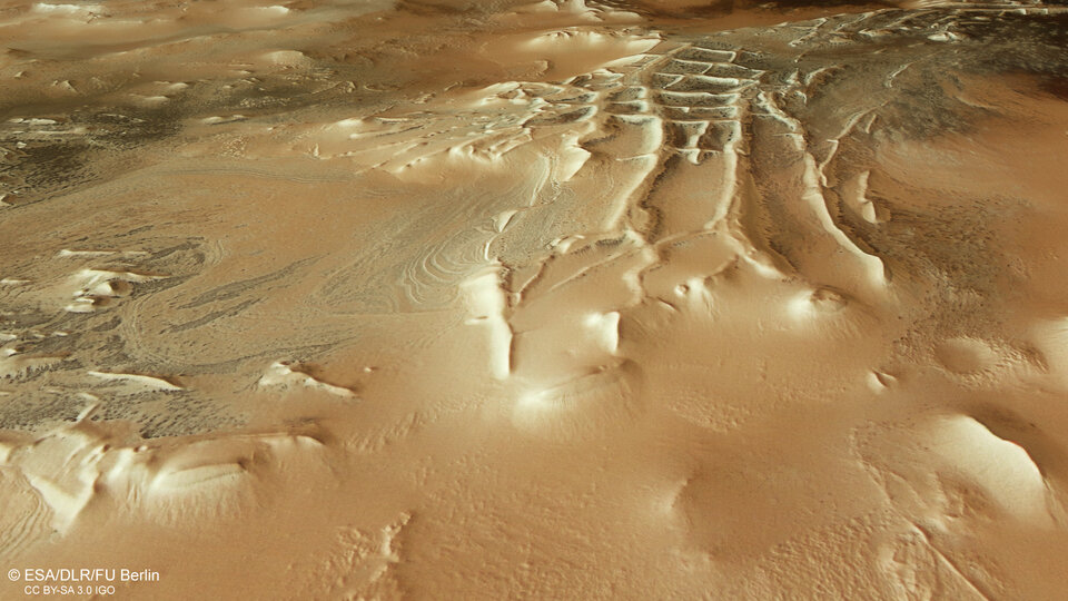 Perspective view of Mars's Inca City