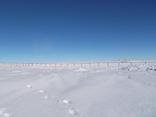 Η λευκή θέα στη βάση Concordia