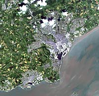 ALOS image over Cardiff, Wales