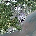 ALOS image over Cardiff, Wales