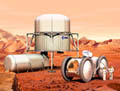 Mars base habitat
