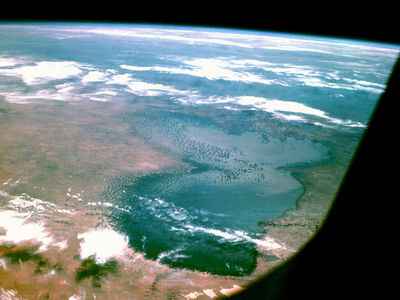 Lake Chad as seen from Apollo 7 in 1968
