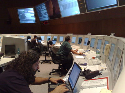 ESA mission controllers in simulation for GOCE launch