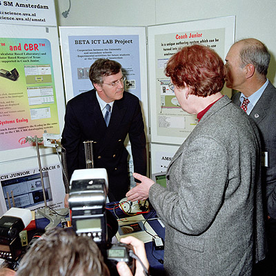 VIP visitors at the Dutch fair stand