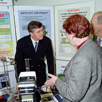 VIP visitors at the Dutch fair stand