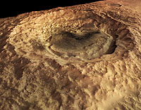 Maunder Crater, perspective view