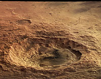 A perspective view of Maunder Crater