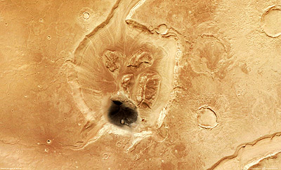Crater in Mamers Valles