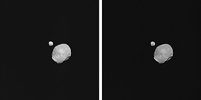 Raw and processed images of Phobos and Deimos