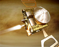 Impresión artística de la Venus Express entrando en órbita. Crédito: ESA