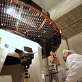 Planck solar array flood test