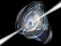 Artist's impression of anomalous X-ray pulsar seen by Integral