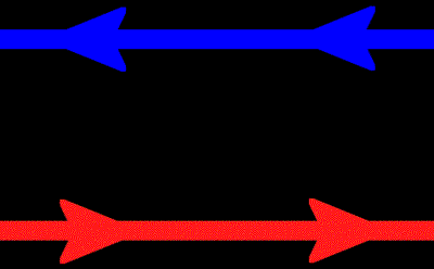 Schematic of magnetic field lines during reconnection