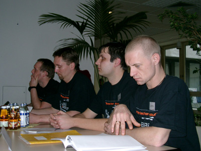 Die erste BedRest-Crew vor dem Start
