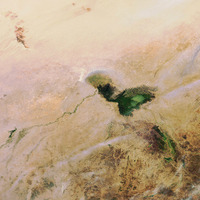 This Envisat image highlights Lake Chad