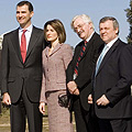 The Prince and Princess of Asturias with dignitaries