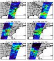 HCHO over the eastern U.S as measured by GOME