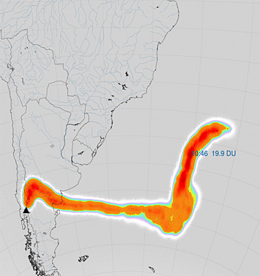 Volcanic gas plume