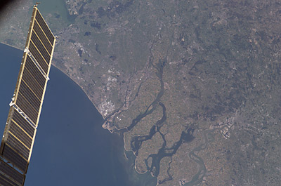 West coast Netherlands from ISS