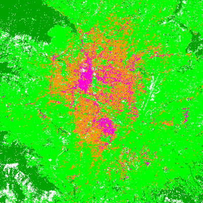 Classified satellite image of Kathmandu