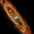 Andromeda Galaxy in infrared and X-rays image