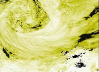 MERIS satellite image showing the storm