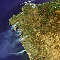 Raging fires in Spain and Portugal