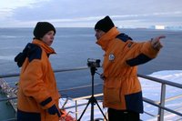 Didier and Lauren on the ship