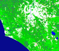 New urbanisation in the area of Rome between 1995 and 2000