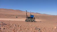 SEEKER rover on desert loam