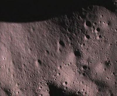 Raw image of the lunar surface