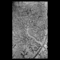 Titans yta.  Bild: ESA/NASA/JPL/Univ. of Arizona