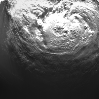 Tropical storm imaged from orbit