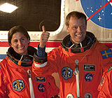 Christer Fuglesang and the STS-128 mission crew during walkout