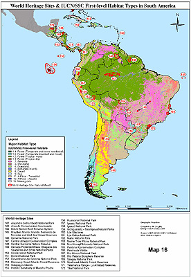 World Heritage Sites and first level habitat types