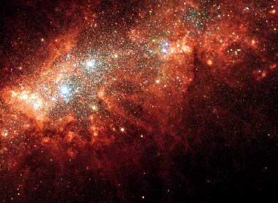 Nearby galaxy NGC 1569