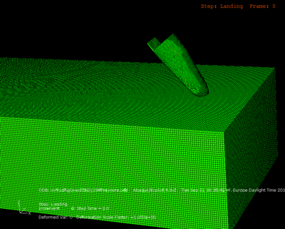 Simulation of water landing of re-entry vehicle IXV