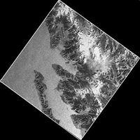 Envisat ASAR radar image of Kronebreen of 13 June 2008