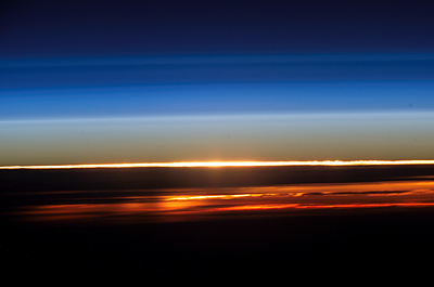 Sunset from ISS