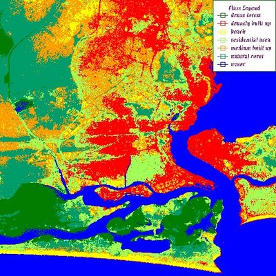 Classified image of Lagos using improved colours