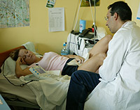 Medical staff monitor