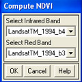Computing NDVI with selection of bands