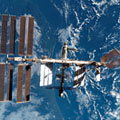 ISS is seen from Space Shuttle Atlantis