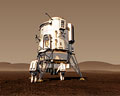 La simulación incluye el aterrizaje en la superficie marciana.