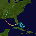 The track of Hurricane Katrina