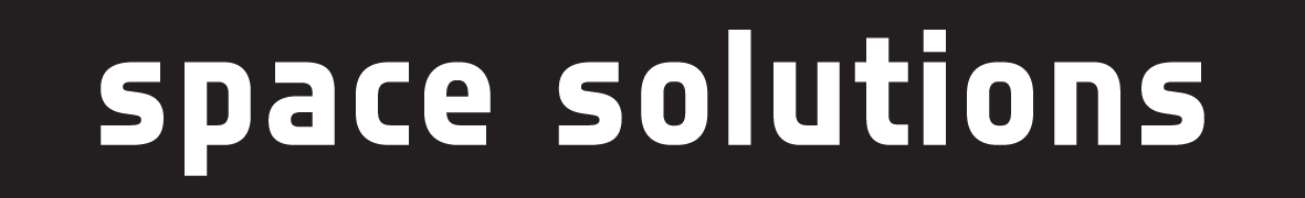 Space Solutions logo black negative