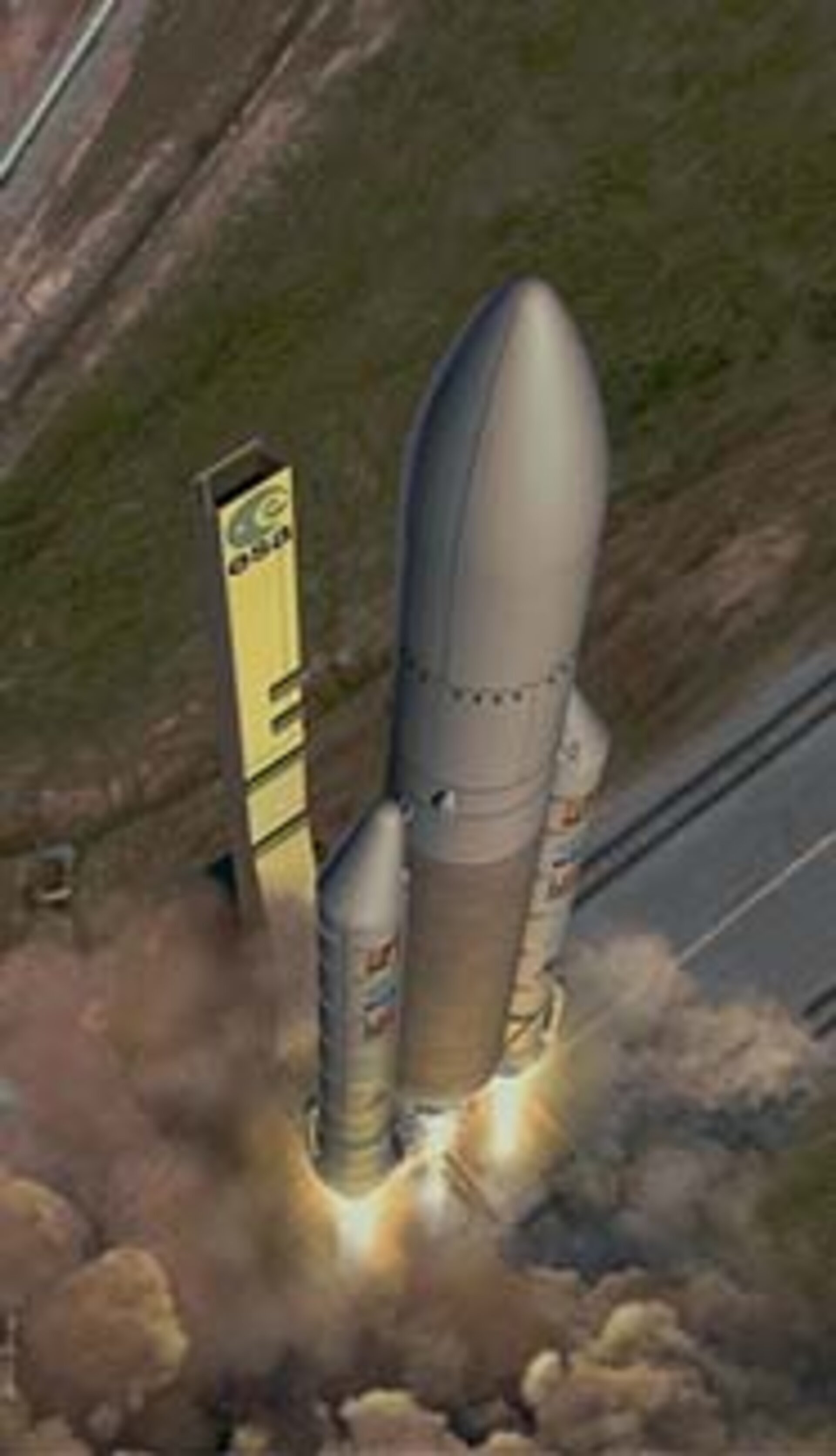 Artist's impression of Ariane-5 launch.