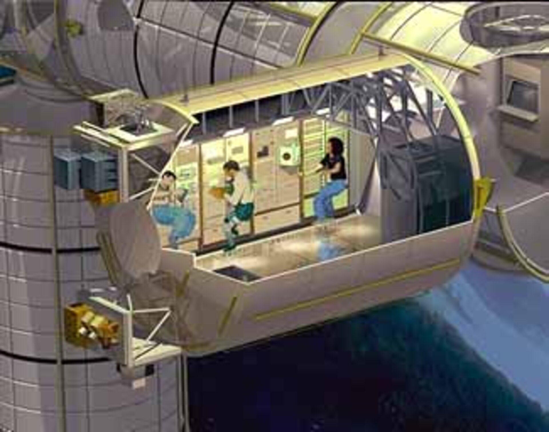 Columbus Laboratory cutaway view