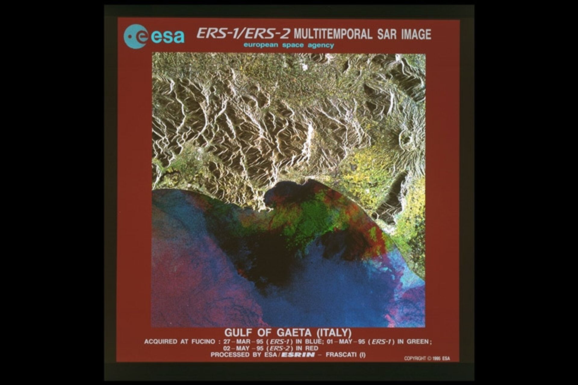 ERS-1/ERS-2 multitemporal radar image of Italy
