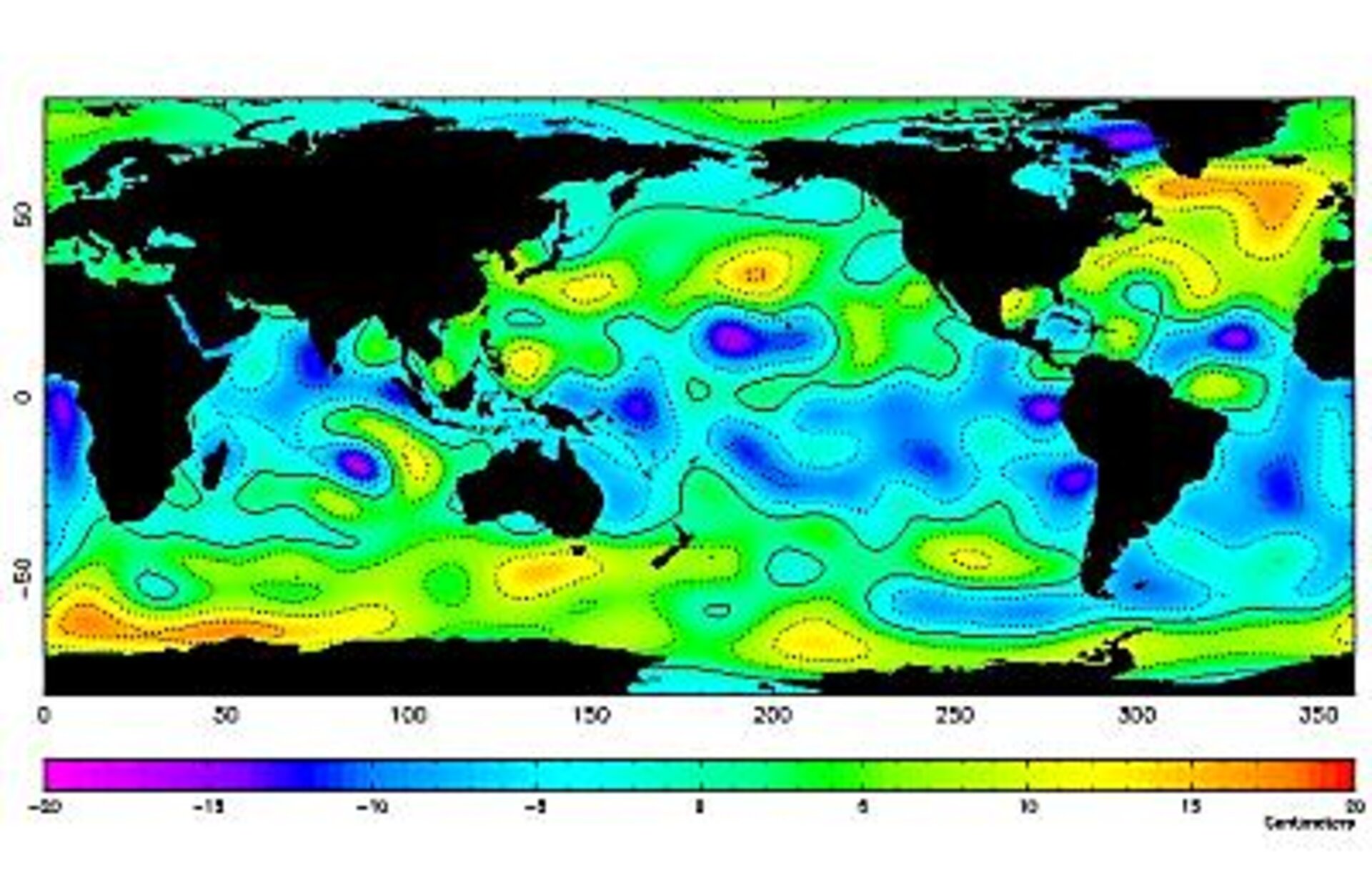ERS Sea Level Anomaly - September 2000